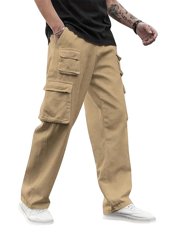 Lymio Men’s Regular Fit Low Rise Cargo || Cotton Cargo Pants ||(Cargo-38-41)